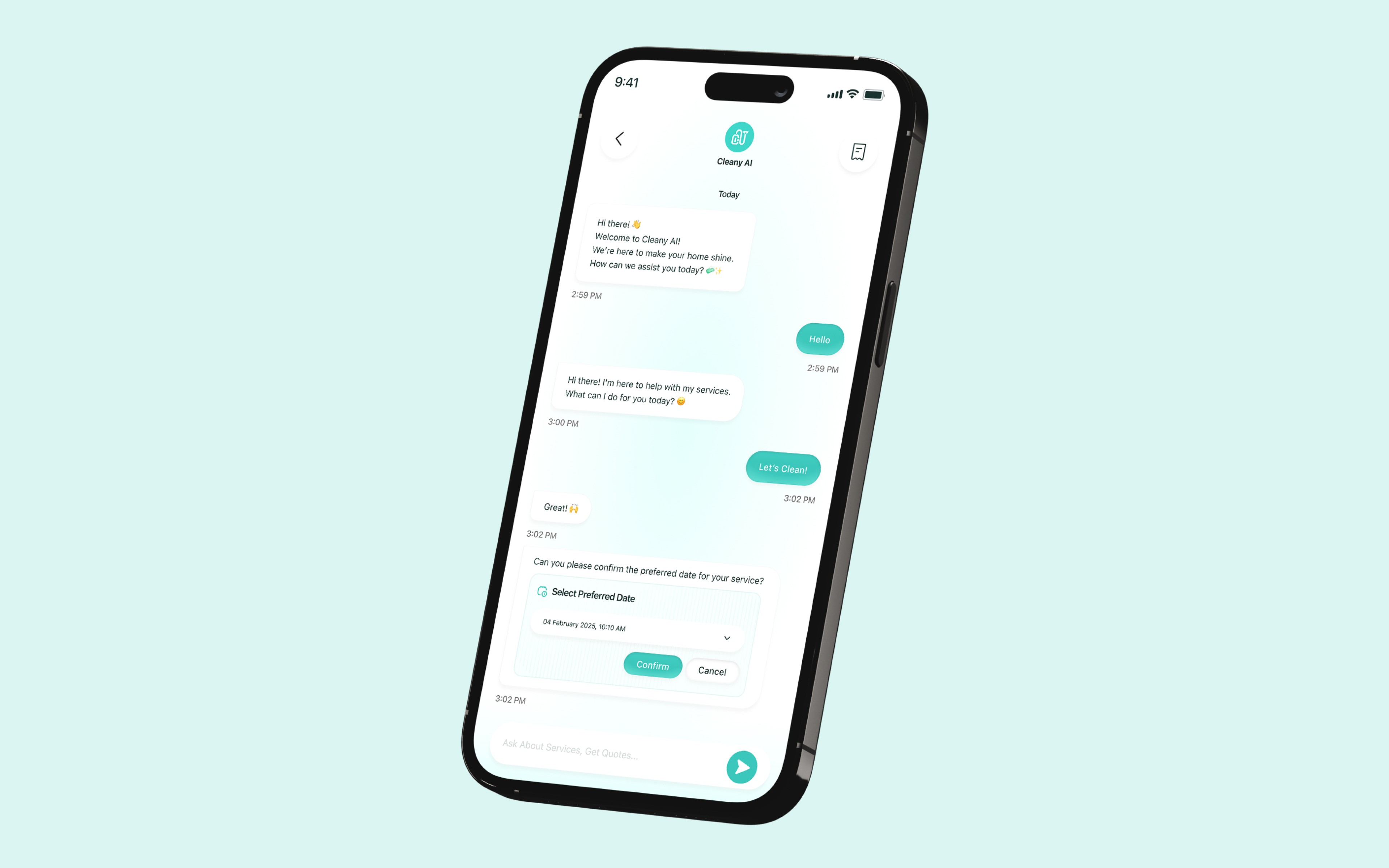 Cleany AI Page