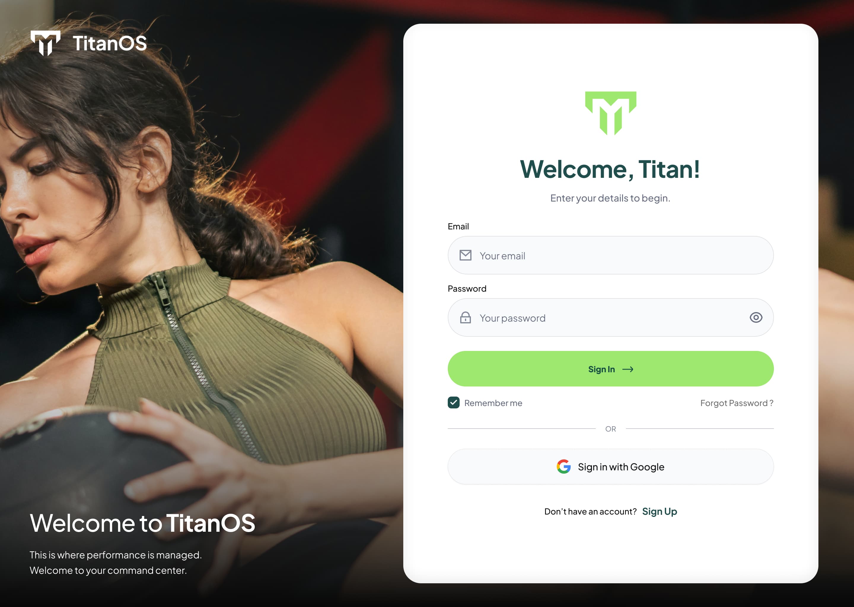 TitanOS - Login